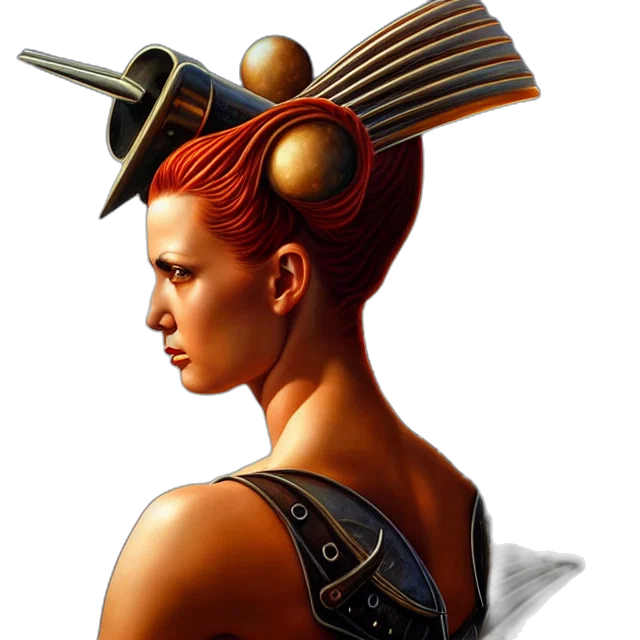 crown, hat, staff, jewelry, fantasy art, concept art, photorealistic, cyberpunk transparent PNG cut-out