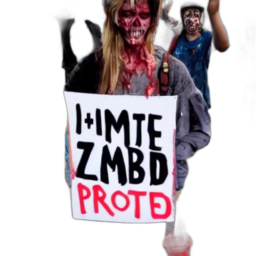 concept art, zombie, protestor transparent PNG cut-out