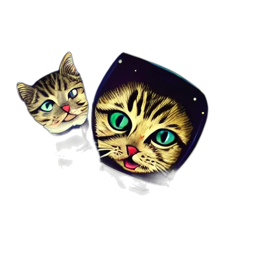 jewelry, 3d render, photorealistic, cat transparent PNG cut-out