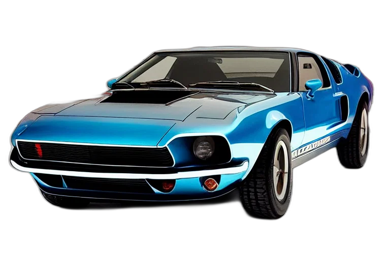 car, photorealistic, 3d render, concept art, blue, designed, john, delorean transparent PNG cut-out