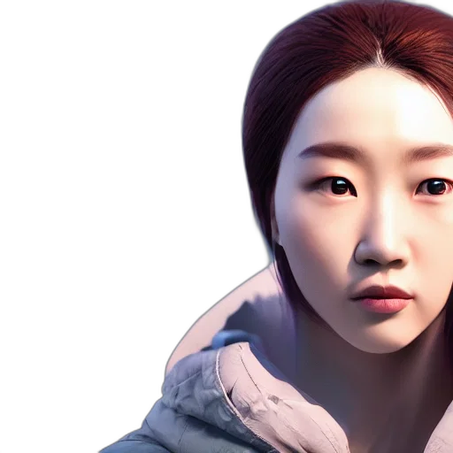 face, photorealistic, 3d render, concept art, fantasy art, portrait, china, woman transparent PNG cut-out