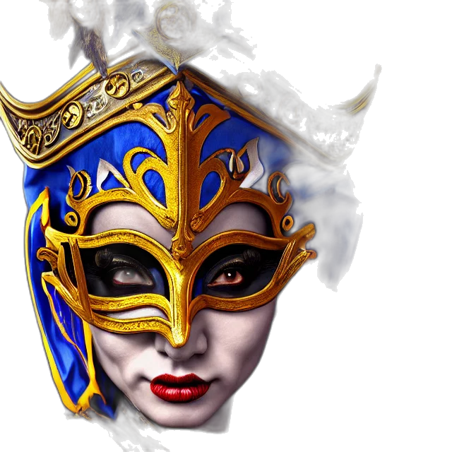 mask, crown, face, jewelry, fantasy art, 3d render, photorealistic, concept art transparent PNG cut-out