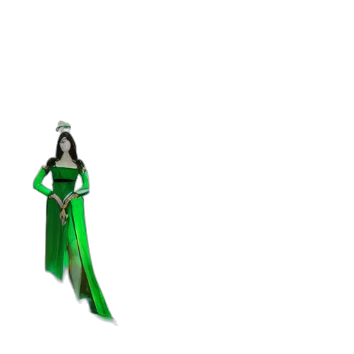 dress, staff, jewelry, 3d render, pixel art, concept art, fantasy art, outer space transparent PNG cut-out