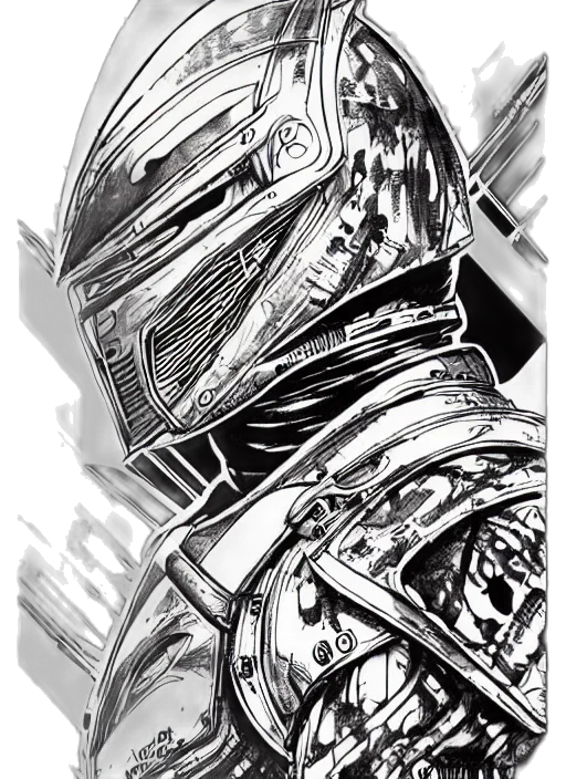 mask, robot, sword, weapon transparent PNG cut-out