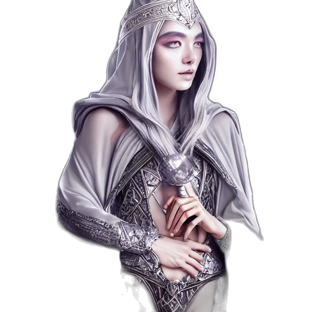 jewelry, sword, dress, crown, fantasy art, concept art, comic book art, photorealistic transparent PNG cut-out
