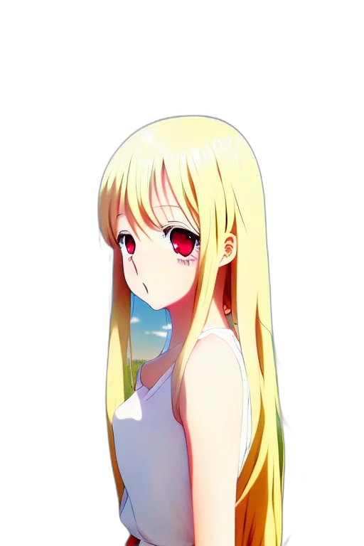 staff, dress, hair, face, anime, pixel art, cartoon, 3d render transparent PNG cut-out