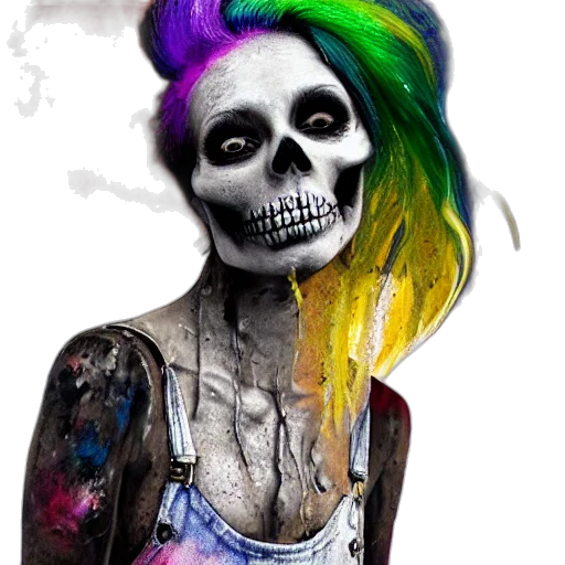 mask, face, hair, dress, photorealistic, watercolor, fantasy art, concept art transparent PNG cut-out