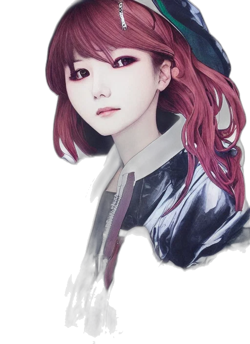 hat, face, jacket, photorealistic transparent PNG cut-out