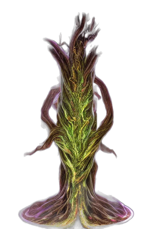 staff, crown, hair, tree, concept art, fantasy art, watercolor, pixel art transparent PNG cut-out