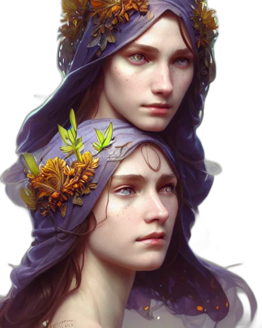 crown, face, jewelry, hat, fantasy art, concept art, photorealistic, oil painting transparent PNG cut-out