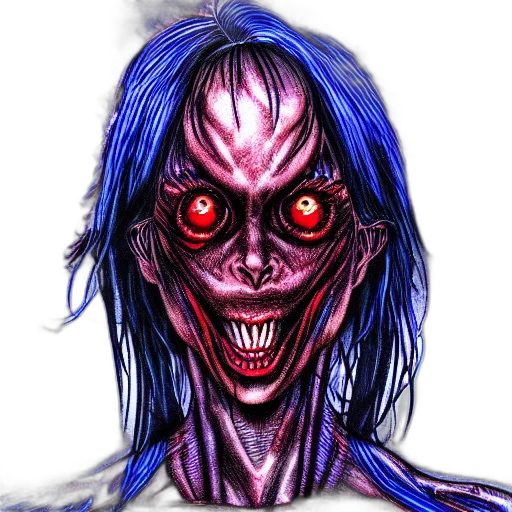 face, creature, mask, concept art, comic book art, fantasy art, cyberpunk, dark transparent PNG cut-out