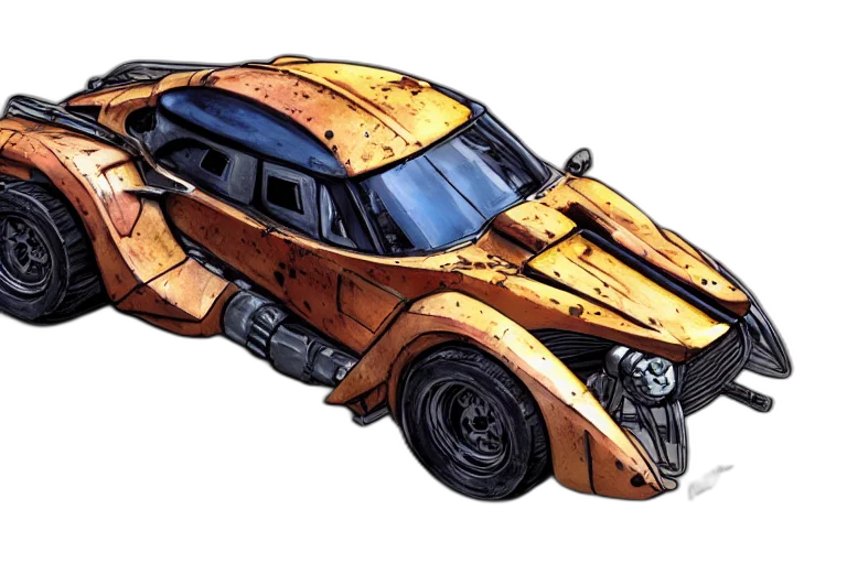 car, weapon, concept art, comic book art transparent PNG cut-out