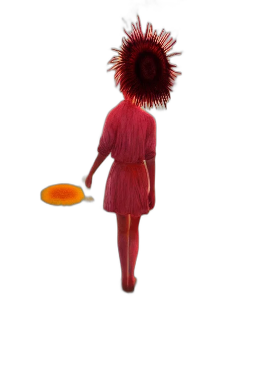 dress, hat, hair, mask transparent PNG cut-out