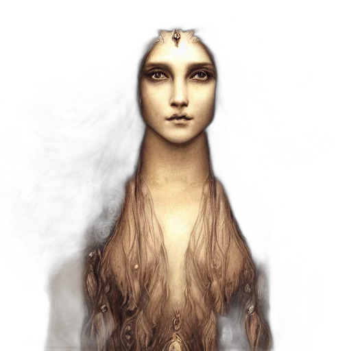 dress, hair, face, mask, fantasy art, concept art, pixel art, photorealistic transparent PNG cut-out