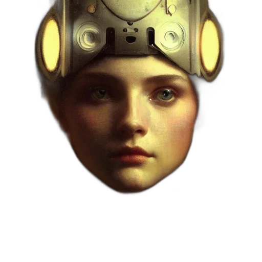 crown, robot, face, jewelry transparent PNG cut-out