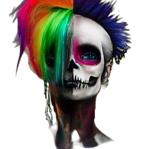 hair, mask, creature, face, concept art, photorealistic, fantasy art, 3d render transparent PNG cut-out