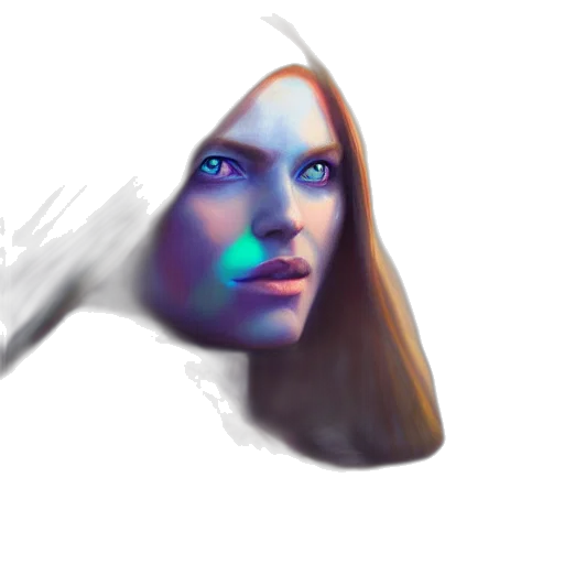 face, hair, mask, robot, photorealistic, concept art, fantasy art, 3d render transparent PNG cut-out