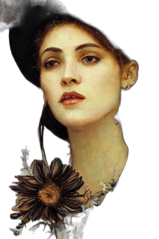 hat, face, crown, jewelry, photorealistic, oil painting, fantasy art, watercolor transparent PNG cut-out