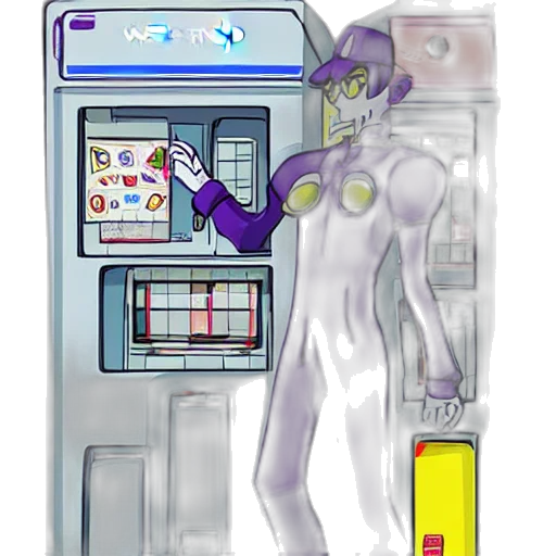 robot, concept art, vaporwave, cyberpunk transparent PNG cut-out
