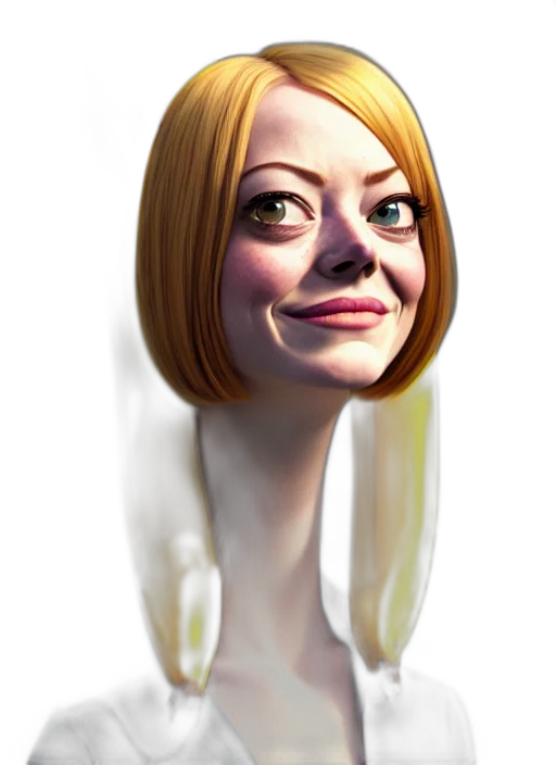 face, staff, hair, dress, concept art, 3d render, cartoon, photorealistic transparent PNG cut-out