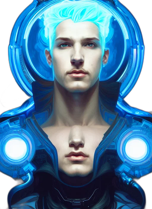 robot, face, mask, cyberpunk transparent PNG cut-out