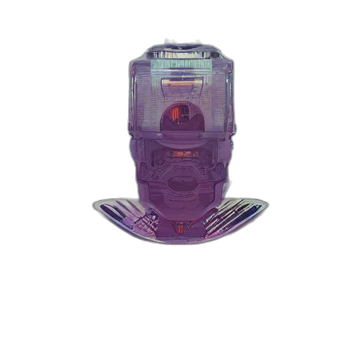 robot, bottle, mask, weapon, vaporwave, pixel art, cyberpunk, 3d render transparent PNG cut-out
