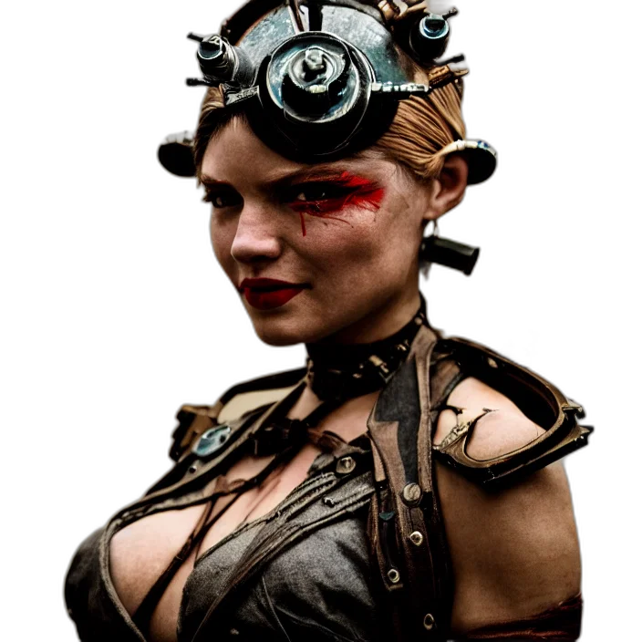 staff, mask, robot, cyberpunk transparent PNG cut-out