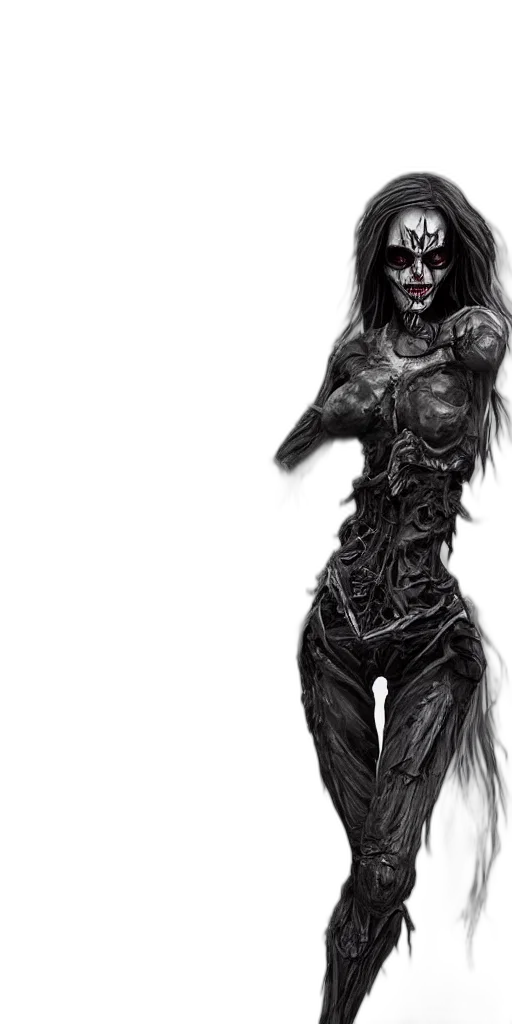 creature, dress, mask, concept art transparent PNG cut-out
