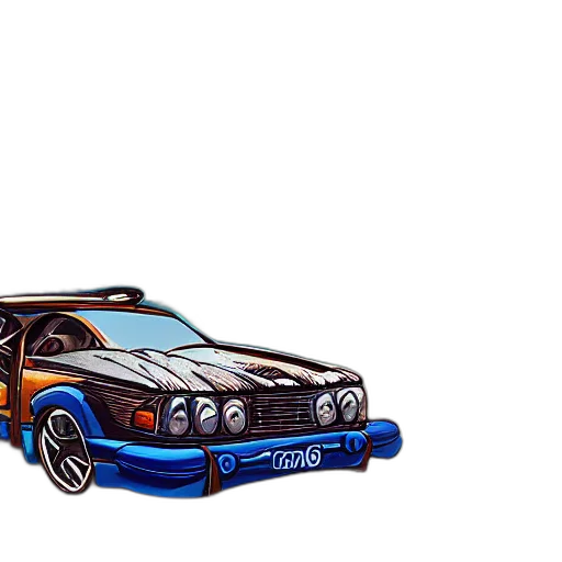 car, concept art, photorealistic, pixel art, 3d render, underwater transparent PNG cut-out