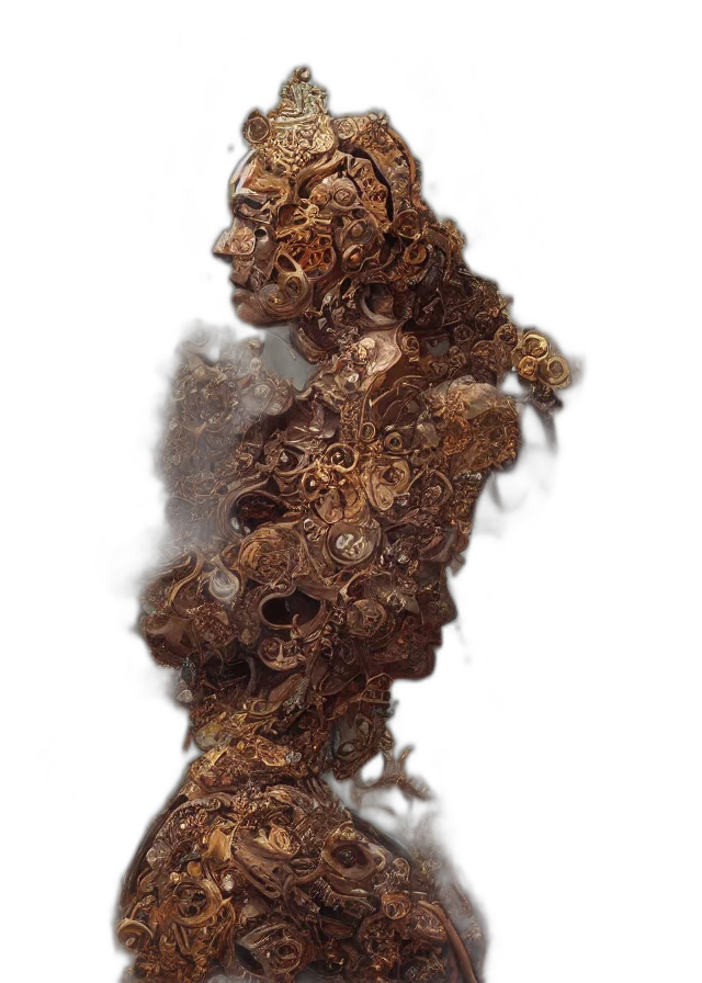 hair, staff, face, mask transparent PNG cut-out