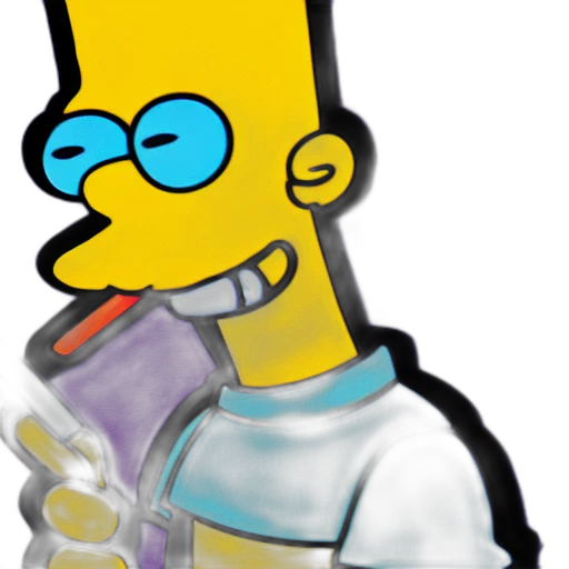 robot, staff, bottle, cartoon, vaporwave, pixel art, 3d render, bart transparent PNG cut-out