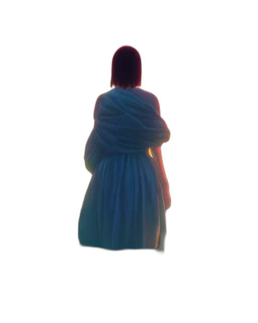 dress, staff, jacket, creature transparent PNG cut-out