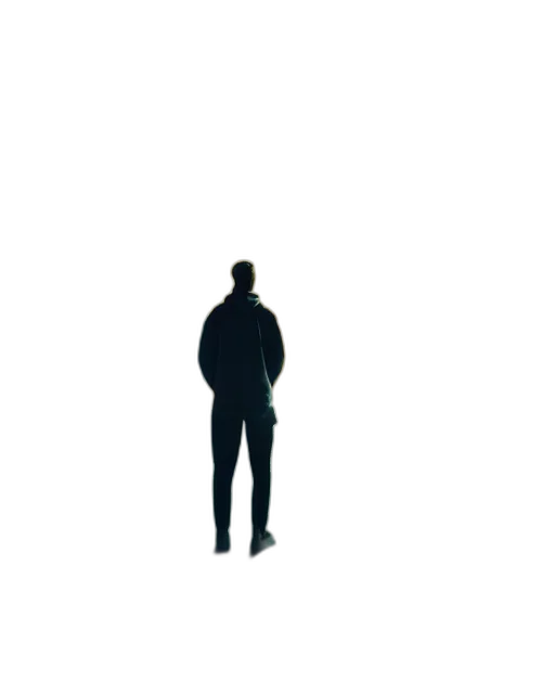 jacket, staff, robot, face, concept art, pixel art, 3d render, photorealistic transparent PNG cut-out