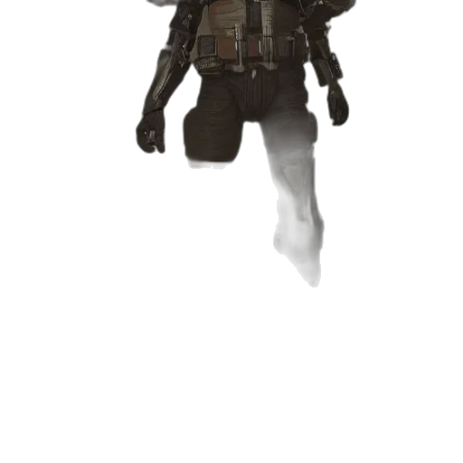 jacket, weapon, staff, mask transparent PNG cut-out