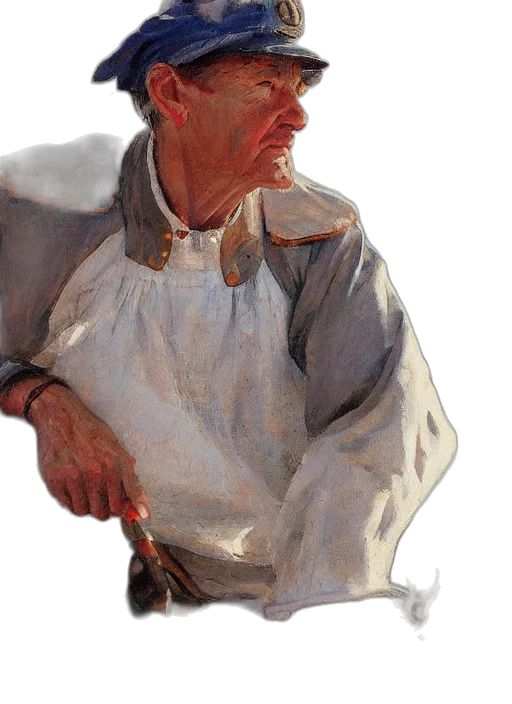 staff, face, jacket, oil painting, photorealistic, concept art, watercolor, highly transparent PNG cut-out