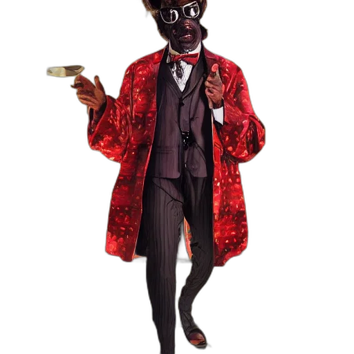 jacket, staff, mask, hat transparent PNG cut-out