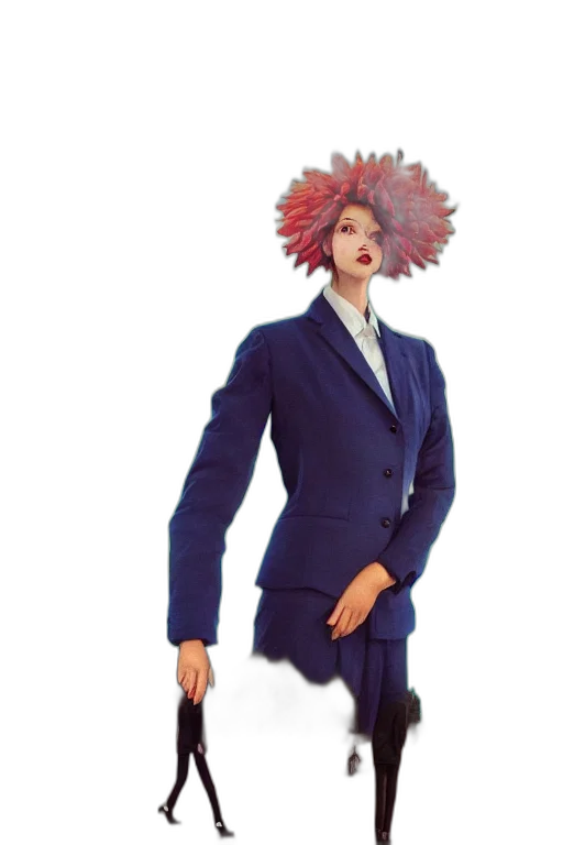 jacket, staff, hat, dress, concept art, 3d render, closeup, giant transparent PNG cut-out