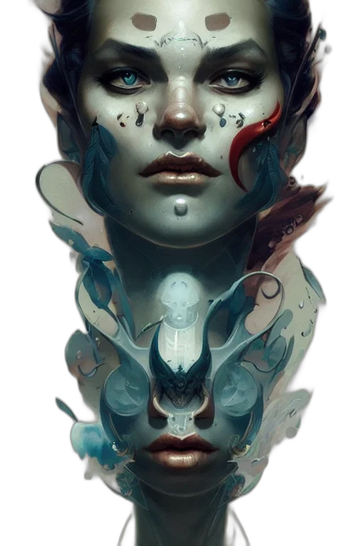 face, mask, robot, creature transparent PNG cut-out