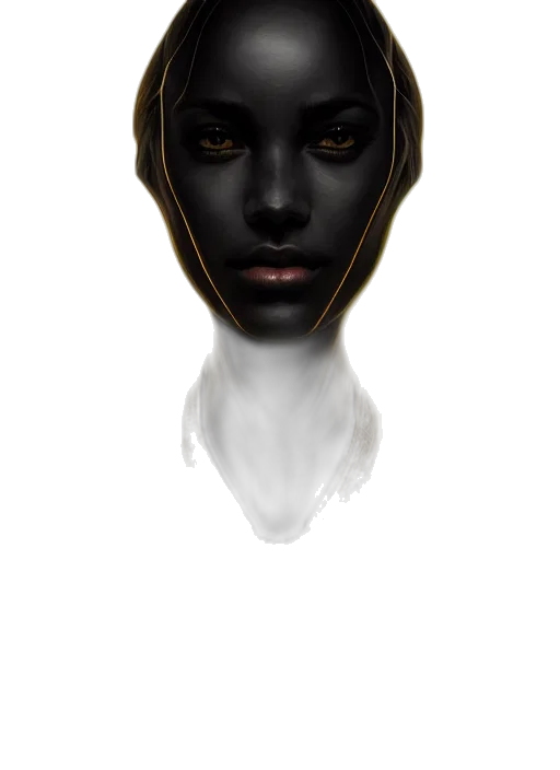 mask, face, crown, jewelry, fantasy art, concept art, photorealistic, 3d render transparent PNG cut-out
