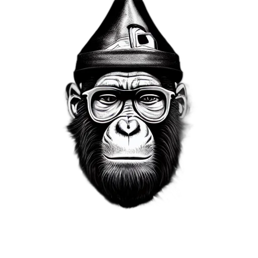 animal, mask, hat, cartoon, photorealistic, concept art, comic book art, wizard transparent PNG cut-out
