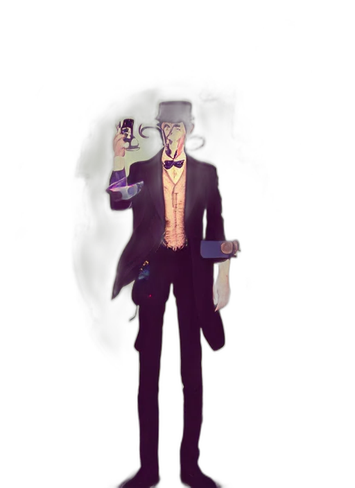 hat, staff, robot, mask transparent PNG cut-out