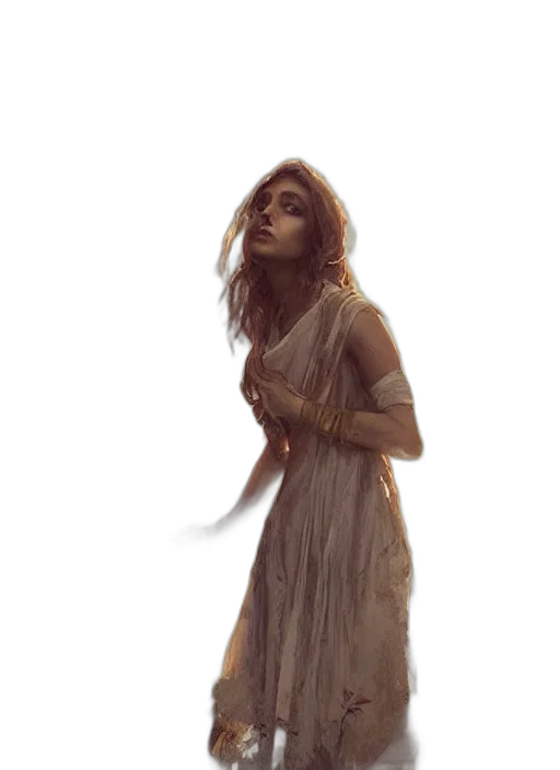 dress, creature, face, concept art transparent PNG cut-out