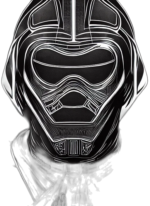 mask, face, robot, comic book art transparent PNG cut-out