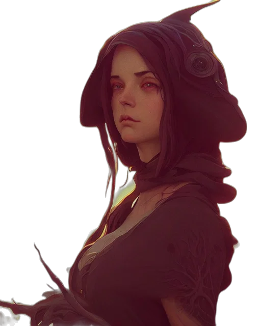 dress, face, mask, crown, fantasy art, concept art, photorealistic, cyberpunk transparent PNG cut-out