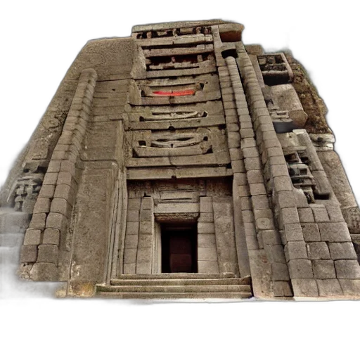 building, 3d render, ancient, underground transparent PNG cut-out