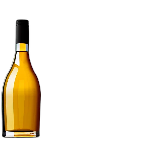 bottle, 3d render, golden, vodka transparent PNG cut-out