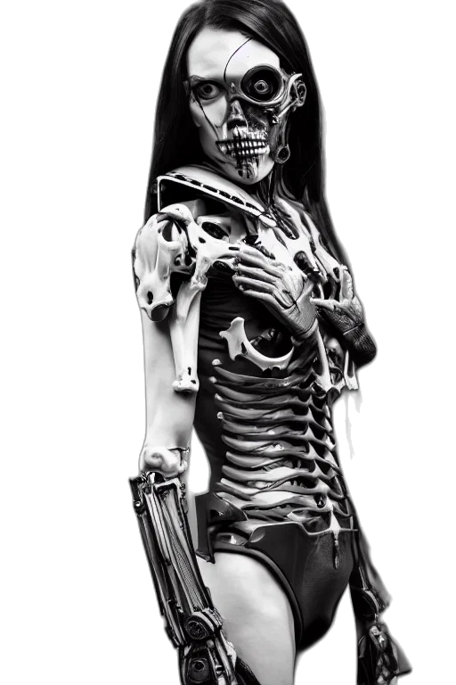 robot, dress, jewelry, animal, concept art, cyberpunk, 3d render, comic book art transparent PNG cut-out