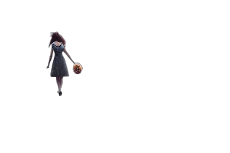 dress, hair, robot, shoes, concept art, pixel art, 3d render, cartoon transparent PNG cut-out
