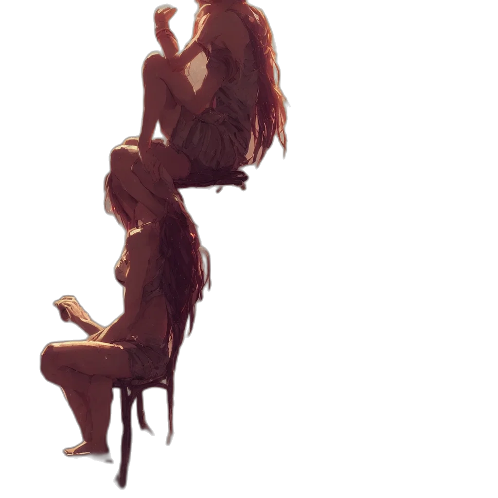 hair, furniture, crown, staff transparent PNG cut-out