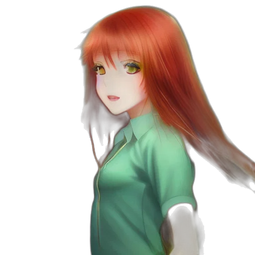 staff, dress, hair, creature transparent PNG cut-out